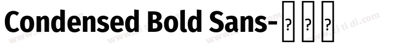 Condensed Bold Sans字体转换 Condensed Bold Sans字体转换